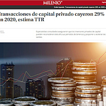 Transacciones de capital privado cayeron 29% en 2020, estima TTR